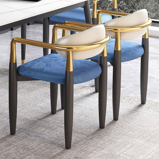 Contemporary Style Kitchen Metal Dining Chairs Open Back Dining Arm Side Chairs Clearhalo ' kitchen&dining_furn' 'Dining Chairs' 'Dining Tables & Seating' 'dining_chair' 'furn' 'furn_dining_chair' 'Furniture' 'furniture_dining_chair' 'Kitchen & Dining Furniture' 'kitchen' 1200x1200_8e908459-f2e3-46fe-9219-8c8e2f9ada6f