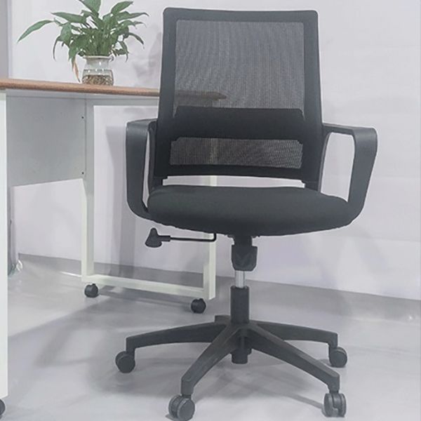 Contemporary High Back Office Chair Black Task Microfiber Chair Clearhalo 'furn' 'furn_office_chair' 'Furniture' 'Office Chairs' 'Office Furniture' 'office_chair' 1200x1200_8e90bb43-b34c-4ccb-8615-2a80155ffec2