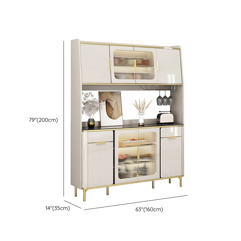 Modern Wood Dining Hutch Glass Doors Storage Cabinet with Doors Clearhalo 'Display & China Cabinets' 'display_china_cabinets' 'furn' 'furn_display_china_cabinets' 'Furniture' 'Kitchen & Dining Furniture' 1200x1200_8e911a0b-1390-4cb4-9748-3e39a383c83d