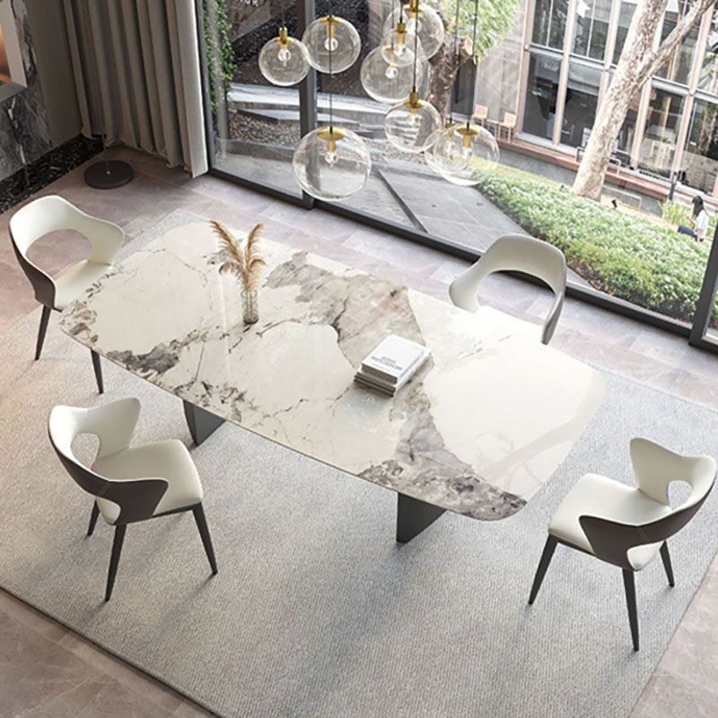 1/2/5/6/7 Pieces Dining Set Modern Sintered Stone Dining Table set with Leather Chairs Clearhalo 'Dining Room Sets' 'Dining Tables & Seating' 'dining_room_set' 'furn' 'furn_dining_room_set' 'Furniture' 'furniture_dining_room_set' 'Kitchen & Dining Furniture' 'kitchen&dining_furn' 'kitchen' 1200x1200_8e92d3da-0da0-4b8d-a2ae-46309a4b57ce