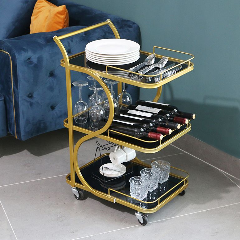 33.07 "高く現代的な長方形の準備テーブルキッチン用のローリングメタル準備テーブル