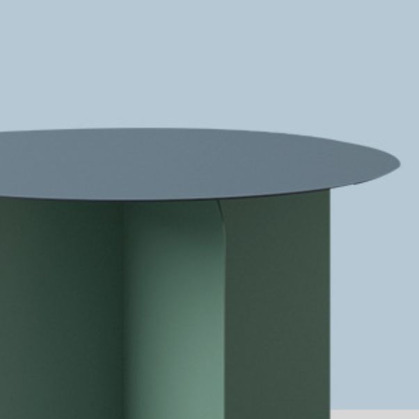 Mid-Century Modern Round Coffee Table with Iron Top and 4 Legs Clearhalo 'Coffee & Accent Tables' 'Coffee Tables' 'coffee_tables' 'furn' 'furn_coffee_tables' 'Furniture' 'Living Room Furniture' 1200x1200_8e933e22-adbb-4ff2-90b2-42548cee3210