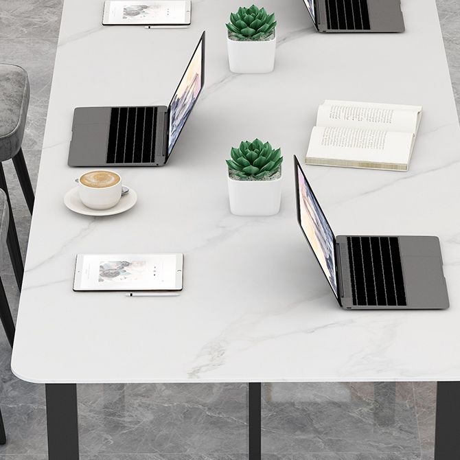 Rectangle Office Table Industrial Meeting Desk with Sled Base Clearhalo 'furn' 'furn_office_desk' 'Furniture' 'Office Desks' 'Office Furniture' 'office_desk' 1200x1200_8e93657e-9caa-4b86-a76c-16418b8c4ccf