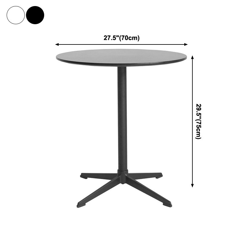 Industrial Wood Dining Table Pedestal Dining Table with Metal Base for Home Use Clearhalo ' dining_table' 'Dining Tables & Seating' 'Dining Tables' 'Furniture' 'furniture_dining_table' 'Kitchen & Dining Furniture' 'kitchen&dining_furn' 'kitchen' 'kitchen_dining_table' 1200x1200_8e939079-aa36-4668-9fb3-6c44eae2efd9