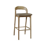 Solid Wood Bar Stools Industrial Bar Height Armless Stool with Low Back