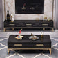 Glam TV Media Stand Glass Enclosed Storage TV Stand Console with Drawers Clearhalo 'furn' 'furn_tv_stands_entertainment_centers' 'Furniture' 'Living Room Furniture' 'TV Stands & Entertainment Centers' 'TV Stands & Media Storage Furniture' 'tv_stands_entertainment_centers' 1200x1200_8e93df34-6240-4fe0-b38e-d8fbf5783fb8