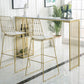 Glam Iron Bar Dining Table White Faux Marble Top Rectangle Indoor Bistro Table with Shelf Clearhalo 'Bar Furniture' 'Bar Tables' 'bar_tables' 'furn' 'furn_bar_tables' 'Furniture' 'furniture_bar_tables' 'Kitchen & Dining Furniture' 1200x1200_8e94da30-98e6-456c-8e52-471b89aef539