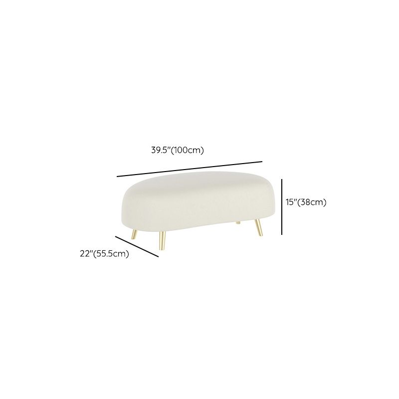 Divano curvo in pelle finta glam semplice divano irregolare in bianco di 27,6 "h