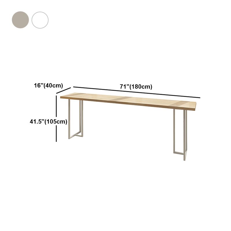 Pine Wood Bar Dining Table Contemporary Bar Table with Double Pedestal Base Clearhalo 'Bar Furniture' 'Bar Tables' 'bar_tables' 'furn' 'furn_bar_tables' 'Furniture' 'furniture_bar_tables' 'Kitchen & Dining Furniture' 1200x1200_8e963b3d-ef4b-41d8-a2cb-3938ceb2a0c1