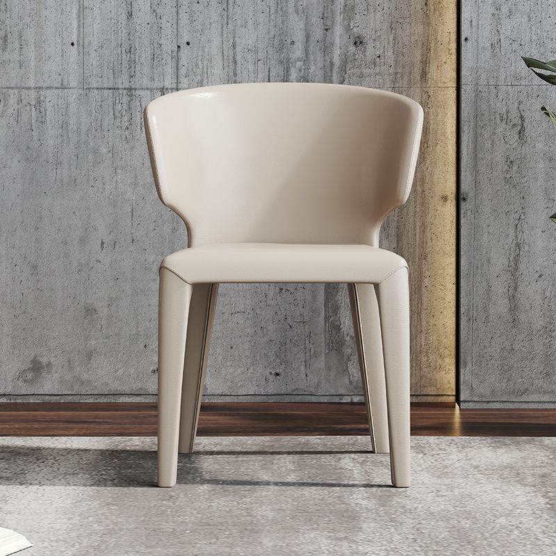 Faux Leather Contemporary Dining Room Chair Matte Finish Wingback Side Dining Chair Clearhalo ' kitchen&dining_furn' 'Dining Chairs' 'Dining Tables & Seating' 'dining_chair' 'furn' 'furn_dining_chair' 'Furniture' 'furniture_dining_chair' 'Kitchen & Dining Furniture' 'kitchen' 1200x1200_8e96766f-bd73-459d-a8e8-eaa23817f592