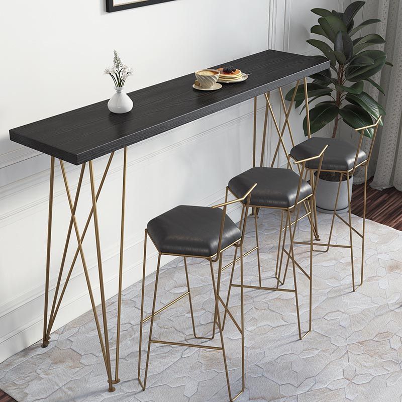 Glam 1/2/3/4 Pieces Reclaimed Wood Bar Table Set Rectangular Counter Set for Home Use