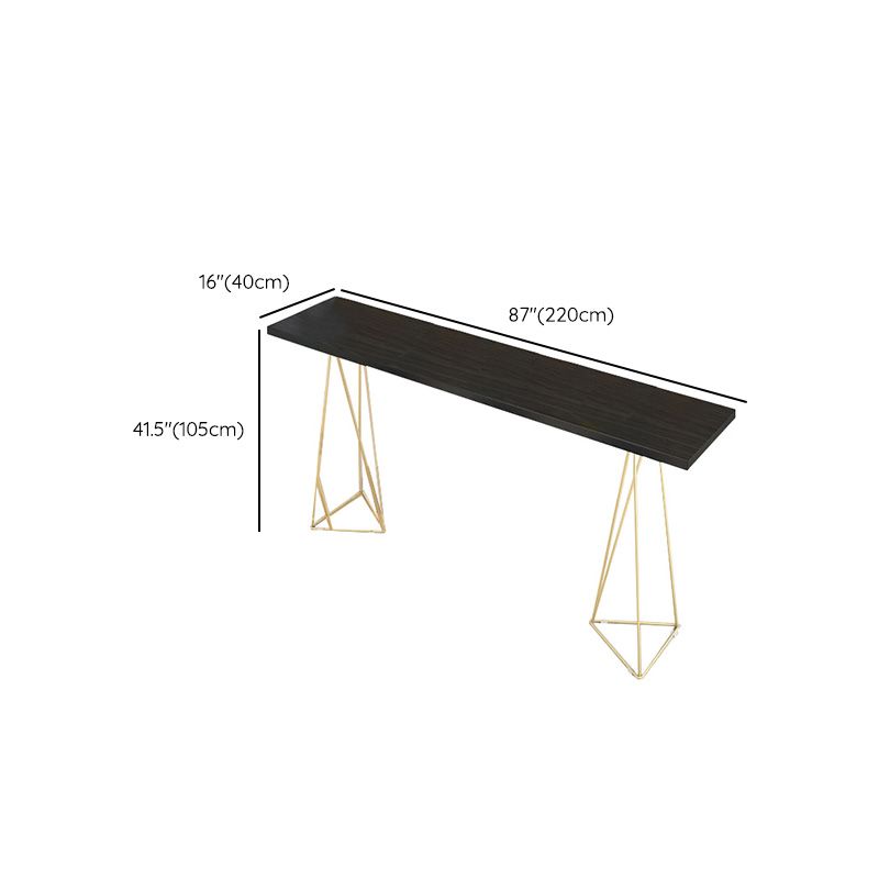 Glam Bar-height Table with Metal Base 41.3-inch Height Table Top Bar Table for Patio Clearhalo 'Bar Furniture' 'Bar Tables' 'bar_tables' 'furn' 'furn_bar_tables' 'Furniture' 'Kitchen & Dining Furniture' 1200x1200_8ea05e6c-0889-478f-ac02-643b18fde3e4