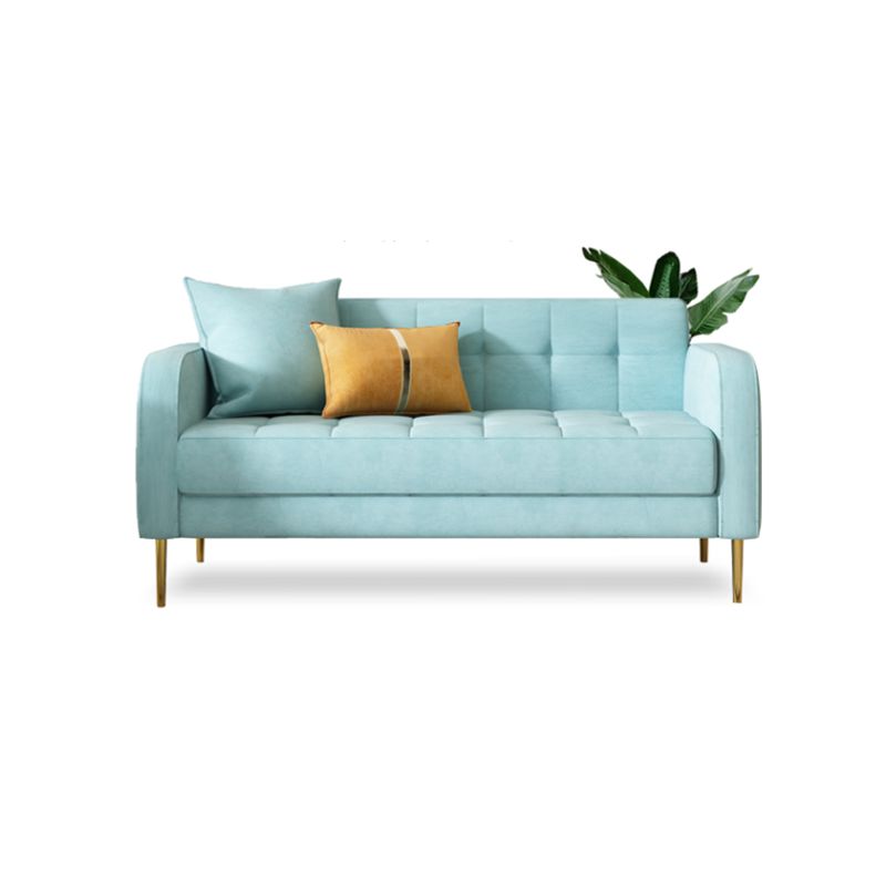 27,2 "H 3 di divano a braccio quadrato di cotone trapuntato per soggiorno per soggiorno