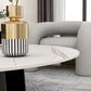 Modern Black and White Pedestal Coffee Table Round Slate and Metal Table Clearhalo 'Coffee & Accent Tables' 'Coffee Tables' 'coffee_tables' 'furn' 'furn_coffee_tables' 'Furniture' 'Living Room Furniture' 1200x1200_8ea4bf7c-e366-4ff9-a6c0-2fd7f0279fc9