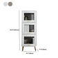 Glam Champagne/White White chiuse Back Standard Wood Shelfcase per soggiorno
