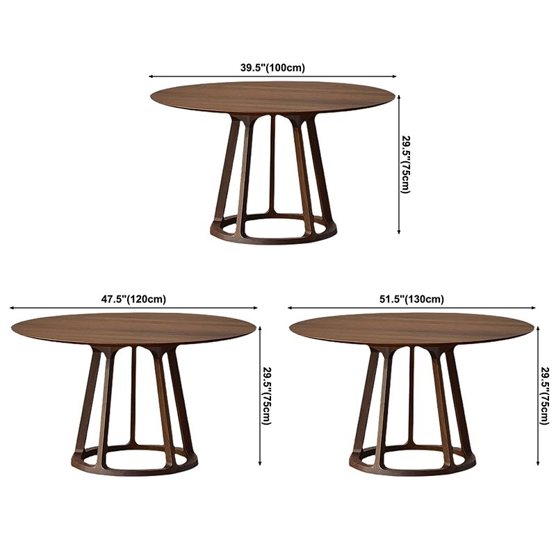 Round Pedestal Dining Site Table Contemporary Dinette Table with Pine Solid Wood Clearhalo ' dining_table' 'Dining Tables & Seating' 'Dining Tables' 'furn' 'furn_dining_table' 'Furniture' 'furniture_dining_table' 'Kitchen & Dining Furniture' 'kitchen&dining_furn' 'kitchen' 'kitchen_dining_table' 1200x1200_8ea5879f-b8d7-4ba2-a7e3-17ed27627f88
