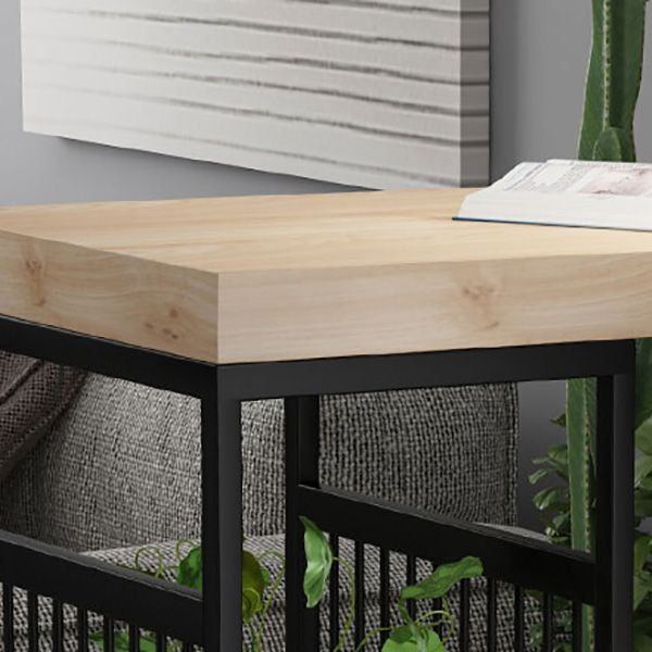 Industrial Rectangle Bistro Bar Desk Solid Wood Bistro Table for Indoor Clearhalo 'Bar Furniture' 'Bar Tables' 'bar_tables' 'furn' 'furn_bar_tables' 'Furniture' 'Kitchen & Dining Furniture' 1200x1200_8ea58ab9-97c2-4ab7-afe9-8b7b97eec013