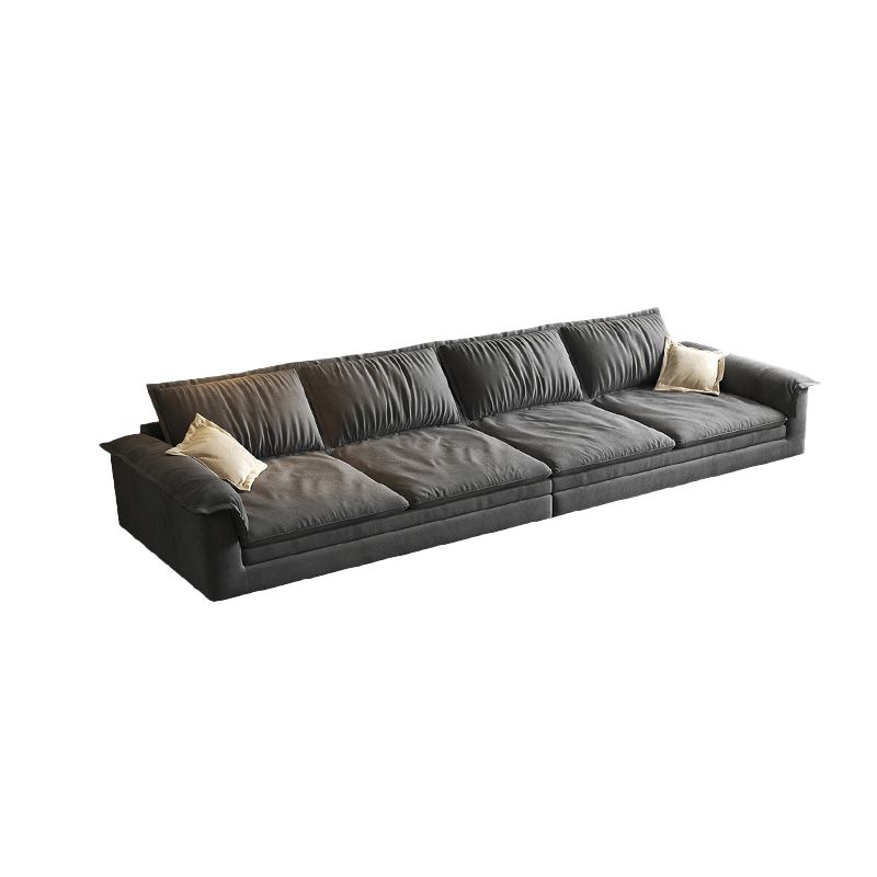 Modern Cushion Back Grey Sectionals 33'"  Pillow Top Arm Sectionals