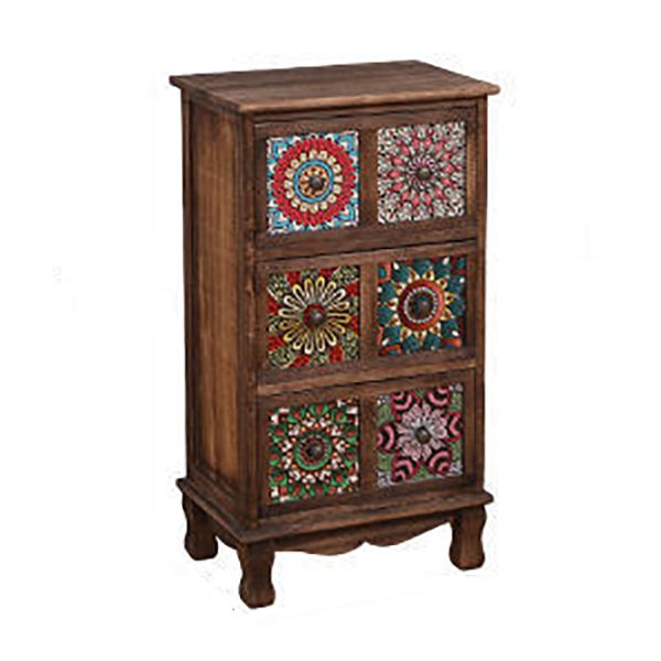 Coastal Storage Chest Solid Wood Dresser with 3/4/5/6 Drawers , 11.7 Inch Width