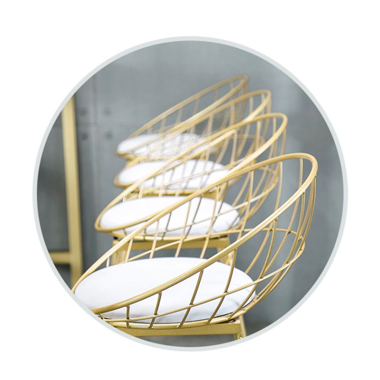 Glam – ensemble de Table de bar rectangulaire avec tabourets hauts en métal, 1/2/5/9 pièces, pour la maison