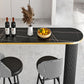 Contemporary Bar Table Set 1/2/3 Pcs Stone Top Bar Table with Upholstered Bar Stools Clearhalo 'Bar Furniture' 'furn' 'furn_home_bar_bar_sets' 'Furniture' 'Home Bars & Bar Sets' 'home_bar_bar_sets' 'Kitchen & Dining Furniture' 1200x1200_8ea78b97-0f2c-4885-8e1d-ef58fc82d6ed