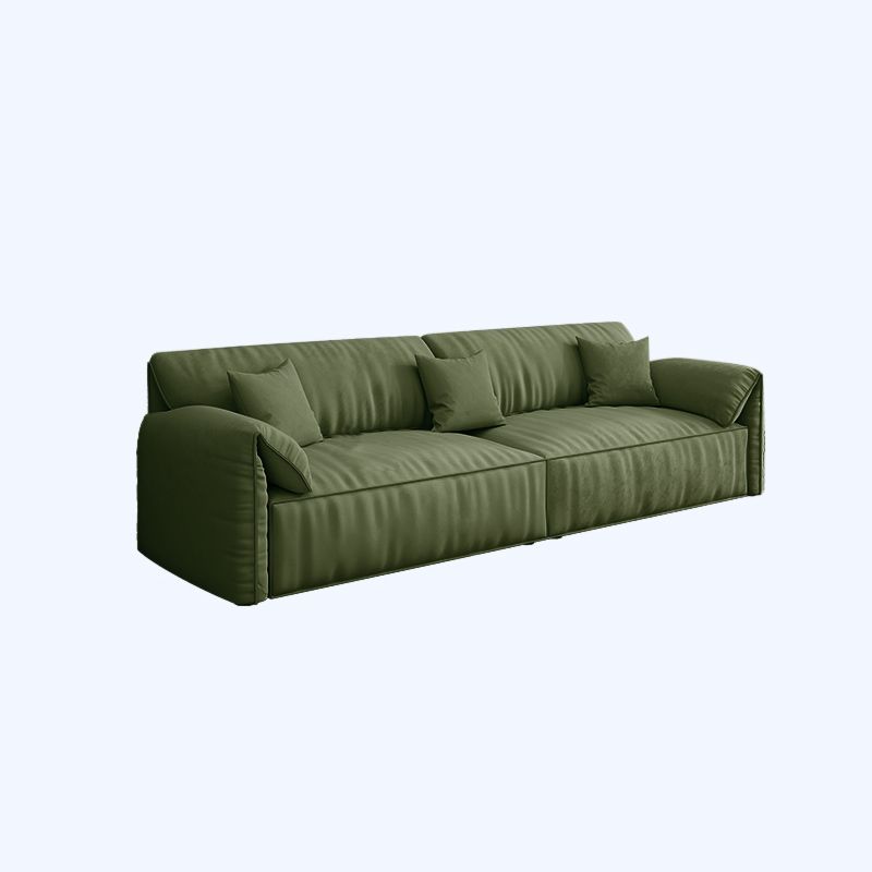 Sofa de terciopelo 37.40 "D x 31.49" H Sofá de brazo superior de almohada para sala de estar