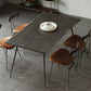 Industriële eettafel Rechthoekig houten blad voor eetkamer