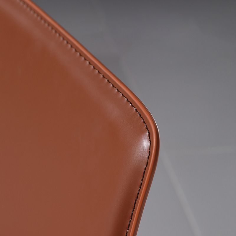 Modern Kitchen PU Leather Dining Side Chair Solid Back Dining Side Chair Clearhalo ' kitchen&dining_furn' 'Dining Chairs' 'Dining Tables & Seating' 'dining_chair' 'Furniture' 'furniture_dining_chair' 'Kitchen & Dining Furniture' 'kitchen' 1200x1200_8eaa9fd0-b2b7-4e61-896c-4c68a78a72eb