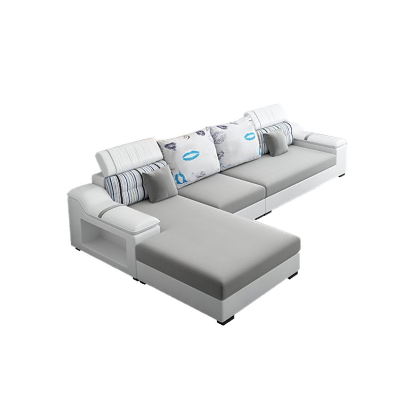 Section de teinture moderne de gris léger sectionnel sectionnel