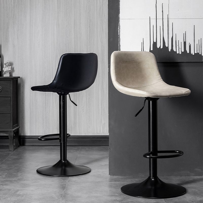 Adjustable Armless Swivel Leather Barstools Nordic Style Counter Stools Clearhalo 'Bar Furniture' 'Bar Stools' 'bar_stools' 'furn' 'furn_bar_stools' 'furniture_bar_stools' 'Kitchen & Dining Furniture' 'kitchen&dining_furn' 'kitchen' 'kitchen_furn' Furniture' 1200x1200_8ead5d8b-9be1-4b07-82c2-af45ab1d1820