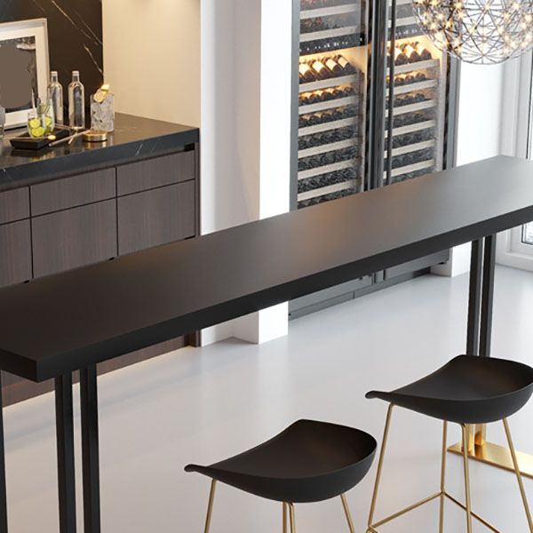 Industrial Style 1/2/3 Pieces Bar Table Set Rectangle Bar Table with High Wood Stools Clearhalo 'Bar Furniture' 'furn' 'furn_home_bar_bar_sets' 'Furniture' 'Home Bars & Bar Sets' 'home_bar_bar_sets' 'Kitchen & Dining Furniture' 1200x1200_8eae4dbe-dffb-47e9-bcbc-2bf3878b77d1