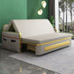 Pillow Included Sofa Futon Cushion Back Foldable Futon Sofa Bed with Storage