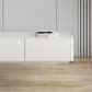 Scandinavian TV Console, White TV Stand with Drawers for Living Room