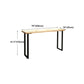 Modern Rectangle Bar Dining Table Wood Sled Bar Height Pub Table with Iron Base Clearhalo 'Bar Furniture' 'Bar Tables' 'bar_tables' 'furn' 'furn_bar_tables' 'Furniture' 'furniture_bar_tables' 'Kitchen & Dining Furniture' 1200x1200_8eafefa0-a830-4f1c-b697-5f758ac6c1d4
