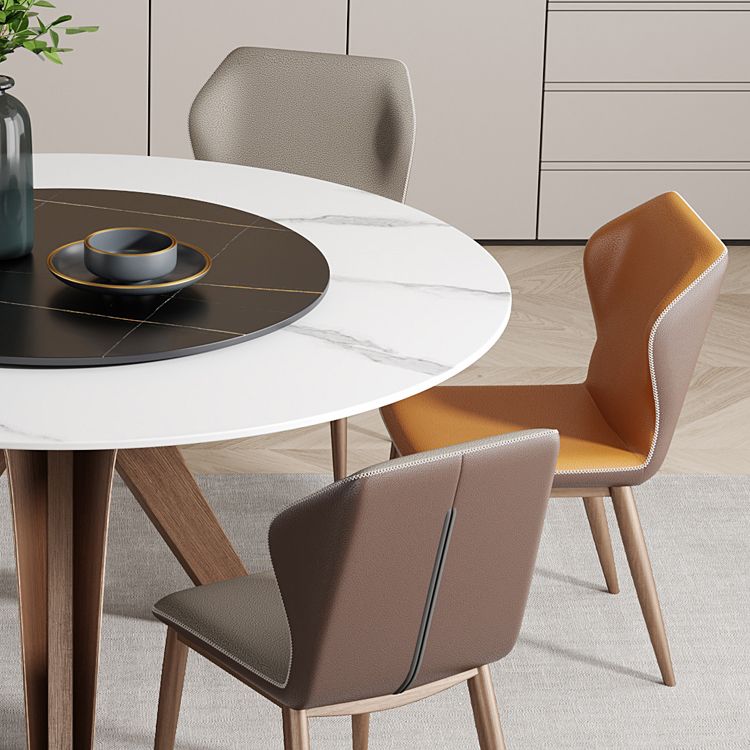 Round Stone Furniture Luxury Style Tripod Base Dining Room Collection with Turntable Clearhalo ' dining_table' 'Dining Tables & Seating' 'Dining Tables' 'furn' 'furn_dining_table' 'Furniture' 'furniture_dining_table' 'Kitchen & Dining Furniture' 'kitchen&dining_furn' 'kitchen' 'kitchen_dining_table' 1200x1200_8eb06a62-fa63-40b8-8f2f-4e85f128db64