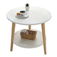 Tavolino da 3 gambe in legno bianco/naturale tavolino rotondo per soggiorno
