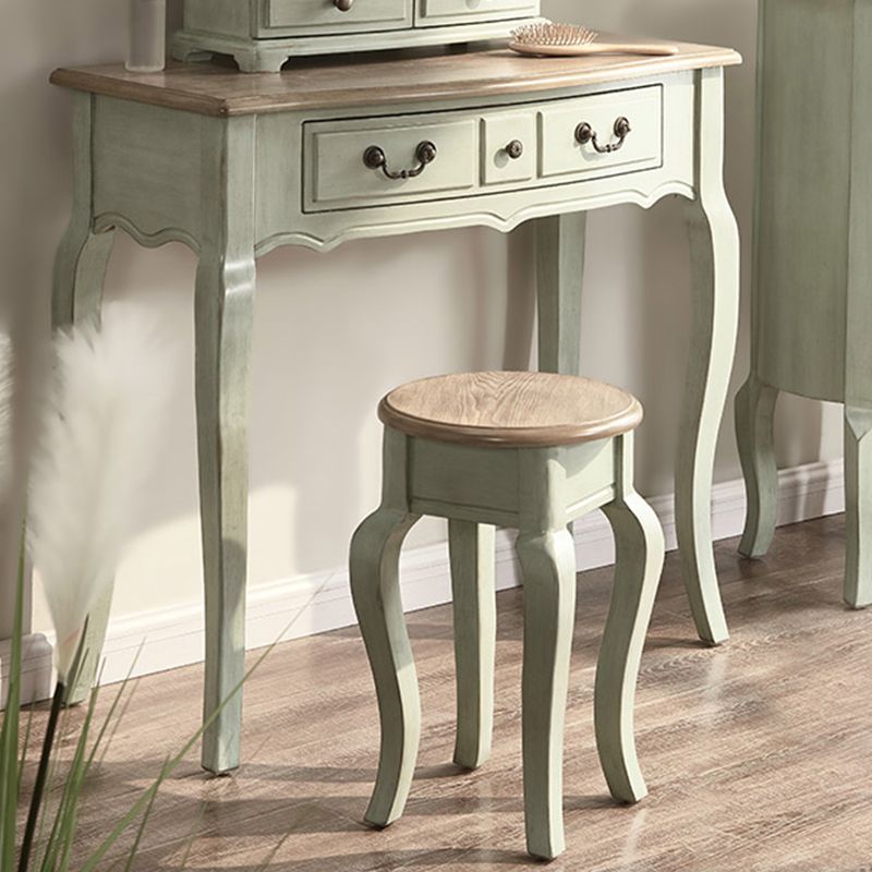 Tabouret maréptable victorien avec miroir et tiroirs pour chambre à coucher