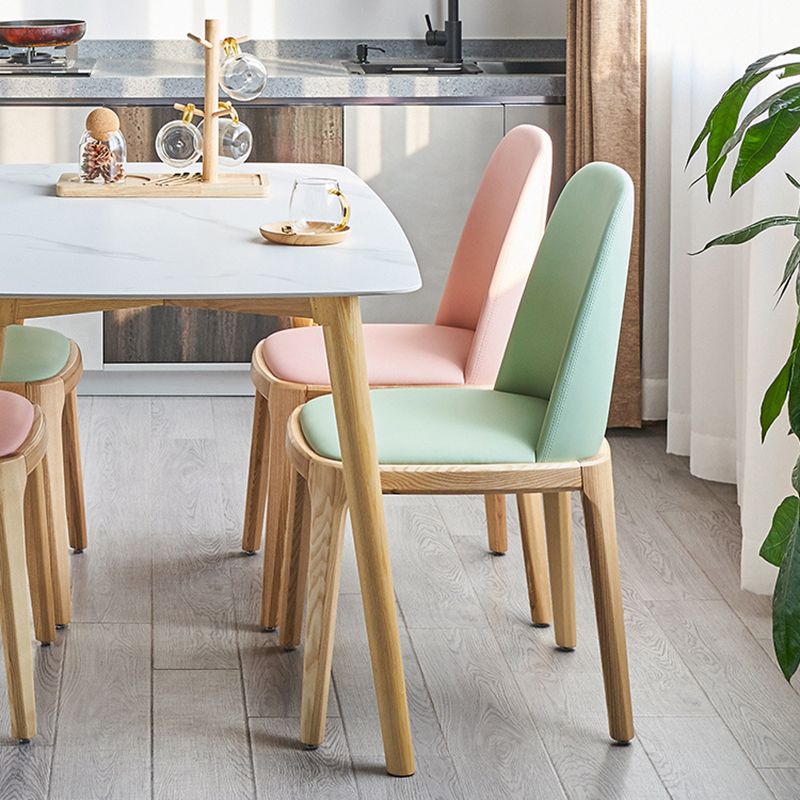 Modern Wood Dining Room Chair Upholstered Armless Dining Chairs for Home Use Clearhalo ' kitchen&dining_furn' 'Dining Chairs' 'Dining Tables & Seating' 'dining_chair' 'furn' 'furn_dining_chair' 'Furniture' 'furniture_dining_chair' 'Kitchen & Dining Furniture' 'kitchen' 1200x1200_8eb34023-a685-4c05-a31f-910f18862d93