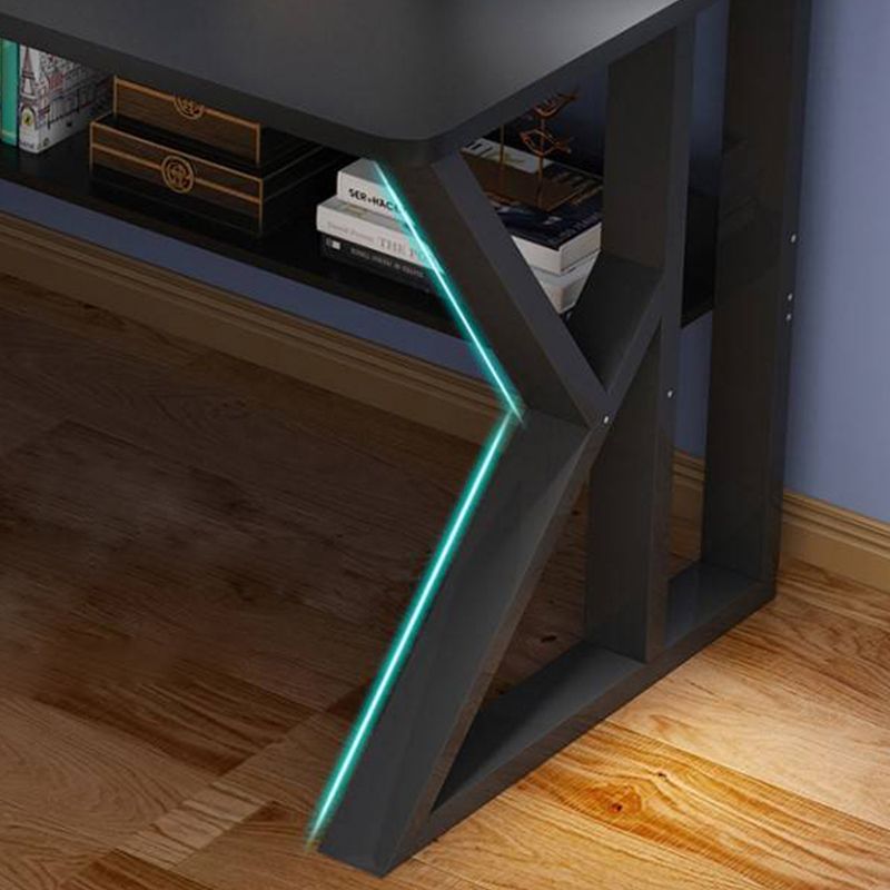 Escritorio de escritura industrial dormitorio de madera y escritorio de oficina con estante