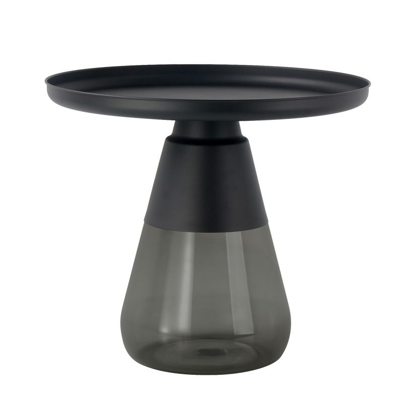 Stile moderno Basottop Black Black/Gold Base Green/Grigio Tavolo rotondo