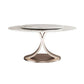 Glam Sintered Stone Dining Table Round Dinner Room Table for Dining Room Clearhalo 'Dining Tables & Seating' 'Dining Tables' 'dining_table' 'furn' 'furn_dining_table' 'Furniture' 'furniture_dining_table' 'Kitchen & Dining Furniture' 'kitchen' 'kitchen_dining_table' 1200x1200_8eb7776a-51f4-4014-b35d-43a920af525c