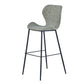 Industrial Indoor Bar-stool Leather Footrest Bucket Black Base Bar and Counter Stool