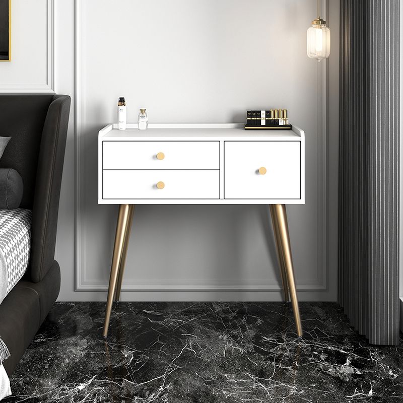 Contemporary Vanity Dressing Table 3 Drawer 30.7" Tall Makeup Vanity Desk Table Clearhalo 'Bedroom Furniture' 'furn' 'furn_makeup_vanities' 'Furniture' 'Makeup Vanities' 'makeup_vanities' 1200x1200_8eba8403-461b-4575-ad5d-54b05469f779