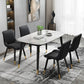 Contemporary Dining Side Chair Matte Finish Leather Curved Parsons Chair Clearhalo ' kitchen&dining_furn' 'Dining Chairs' 'Dining Tables & Seating' 'dining_chair' 'furn' 'furn_dining_chair' 'Furniture' 'furniture_dining_chair' 'Kitchen & Dining Furniture' 'kitchen' 1200x1200_8ebbd685-71c9-4080-a7aa-6b0a8a97c8c7