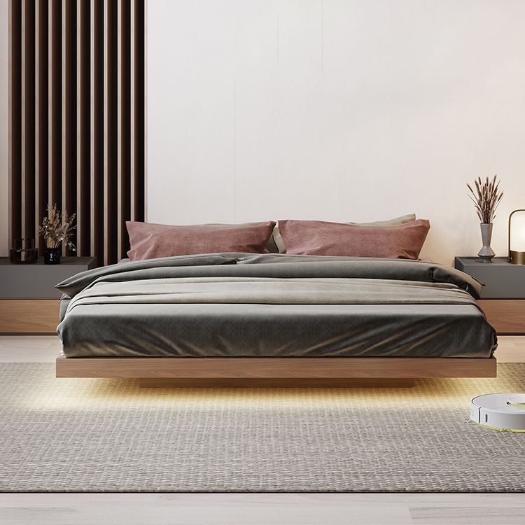 Espresso-Plattform Bettrahmen Massivholzplattform Bett Mitte des Jahrhunderts modern