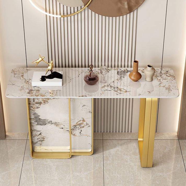 11 Inch Wide Glam Accent Table Stone Rectangle Console Accent Table Clearhalo 'Console Tables' 'console_tables' 'Entry & Mudroom Furniture' 'furn' 'furn_console_tables' 'Furniture' 1200x1200_8ebe8f92-3714-40ac-9032-ae14f65af8c7
