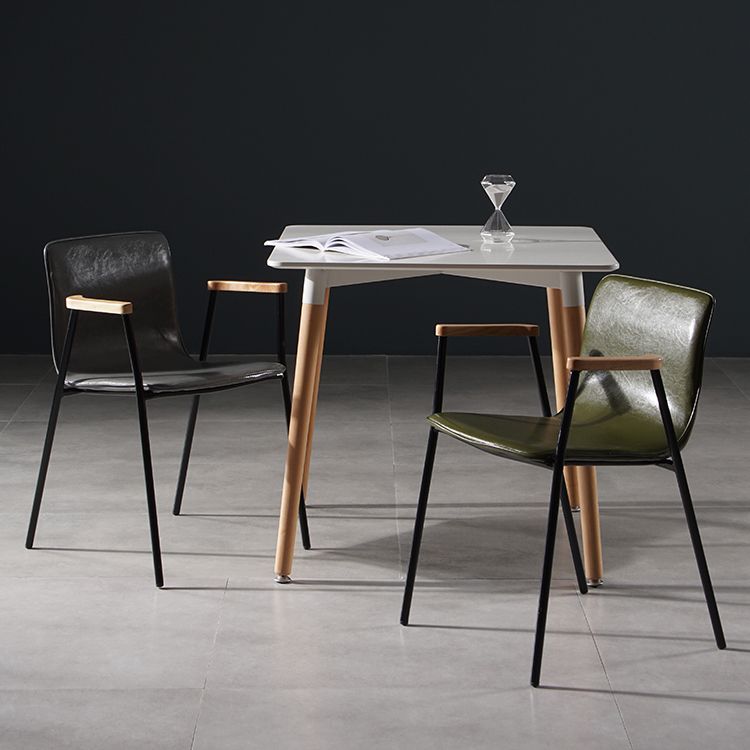 Industrial Style Dining Chairs Kitchen Arm Side Chairs with Metal Legs Clearhalo ' kitchen&dining_furn' 'Dining Chairs' 'Dining Tables & Seating' 'dining_chair' 'furn' 'furn_dining_chair' 'Furniture' 'furniture_dining_chair' 'Kitchen & Dining Furniture' 'kitchen' 1200x1200_8ebef085-13c4-41d0-bef5-f319c8117fe2