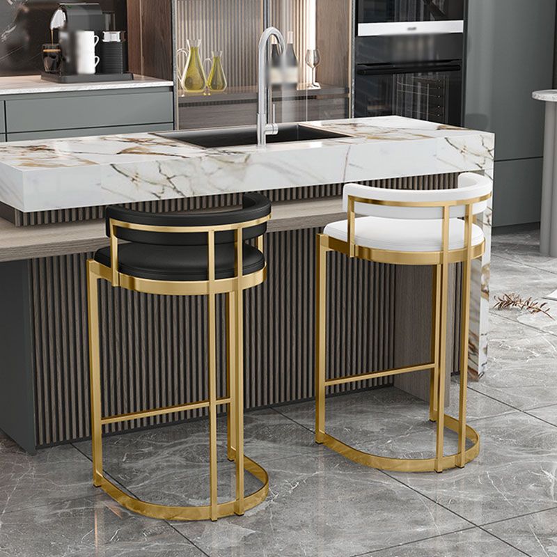 Glam Jewelry Shop Footrest Stool Matte Finish PU Leather Barstool Clearhalo 'Bar Furniture' 'Bar Stools' 'bar_stools' 'furn' 'furn_bar_stools' 'Furniture' 'furniture_bar_stools' 'Kitchen & Dining Furniture' 1200x1200_8ec0e0ff-fb25-494e-a6a0-c0b8d98b8bb7