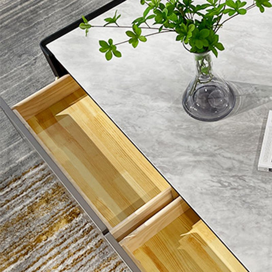 28" Wide Contemporary Cocktail Table White 4 Legs Stone Coffee Table Clearhalo 'Coffee & Accent Tables' 'Coffee Tables' 'coffee_tables' 'furn' 'furn_coffee_tables' 'Furniture' 'Living Room Furniture' 1200x1200_8ec1d005-01cc-405f-8fcc-1777b79f3f22