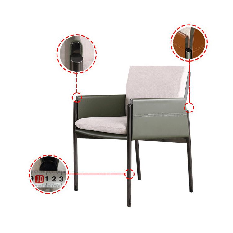 Faux Leather Contemporary Dining Room Chair Matte Finish Solid Back Dining Arm Chair Clearhalo ' kitchen&dining_furn' 'Dining Chairs' 'Dining Tables & Seating' 'dining_chair' 'furn' 'furn_dining_chair' 'Furniture' 'furniture_dining_chair' 'Kitchen & Dining Furniture' 'kitchen' 1200x1200_8ec240de-ed14-46ce-b0cf-2a8cd4364272